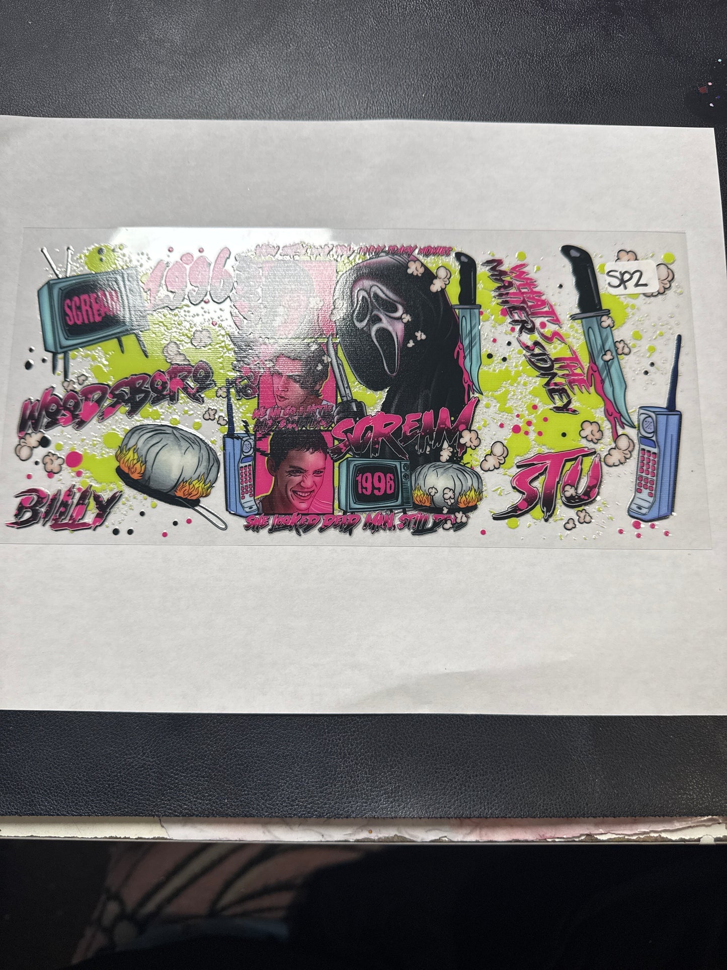 SP2 Green and Pink Ghostface uvdtf wrap
