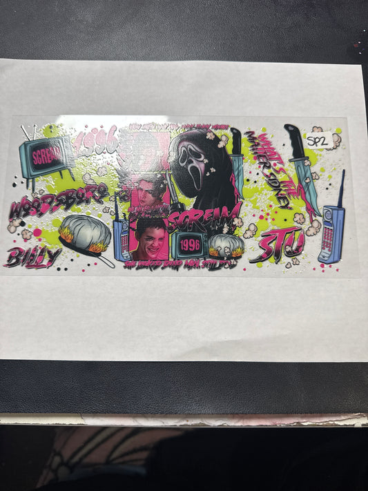 SP2 Green and Pink Ghostface uvdtf wrap