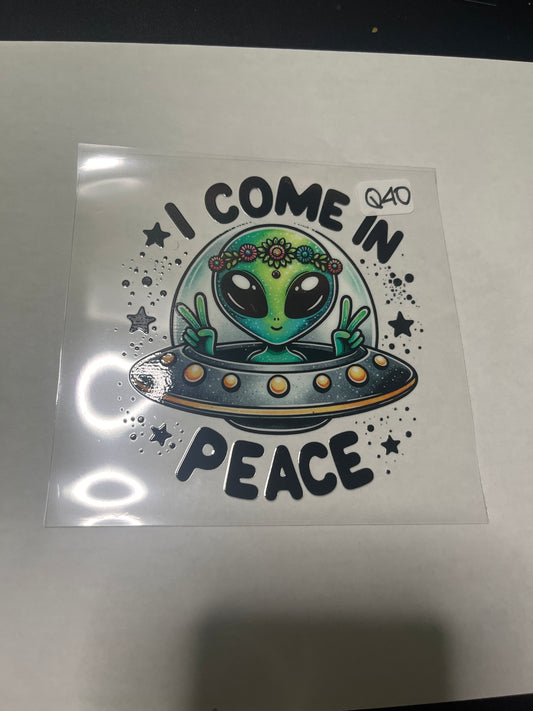Q40 Alien Peace UVDTF Wrap