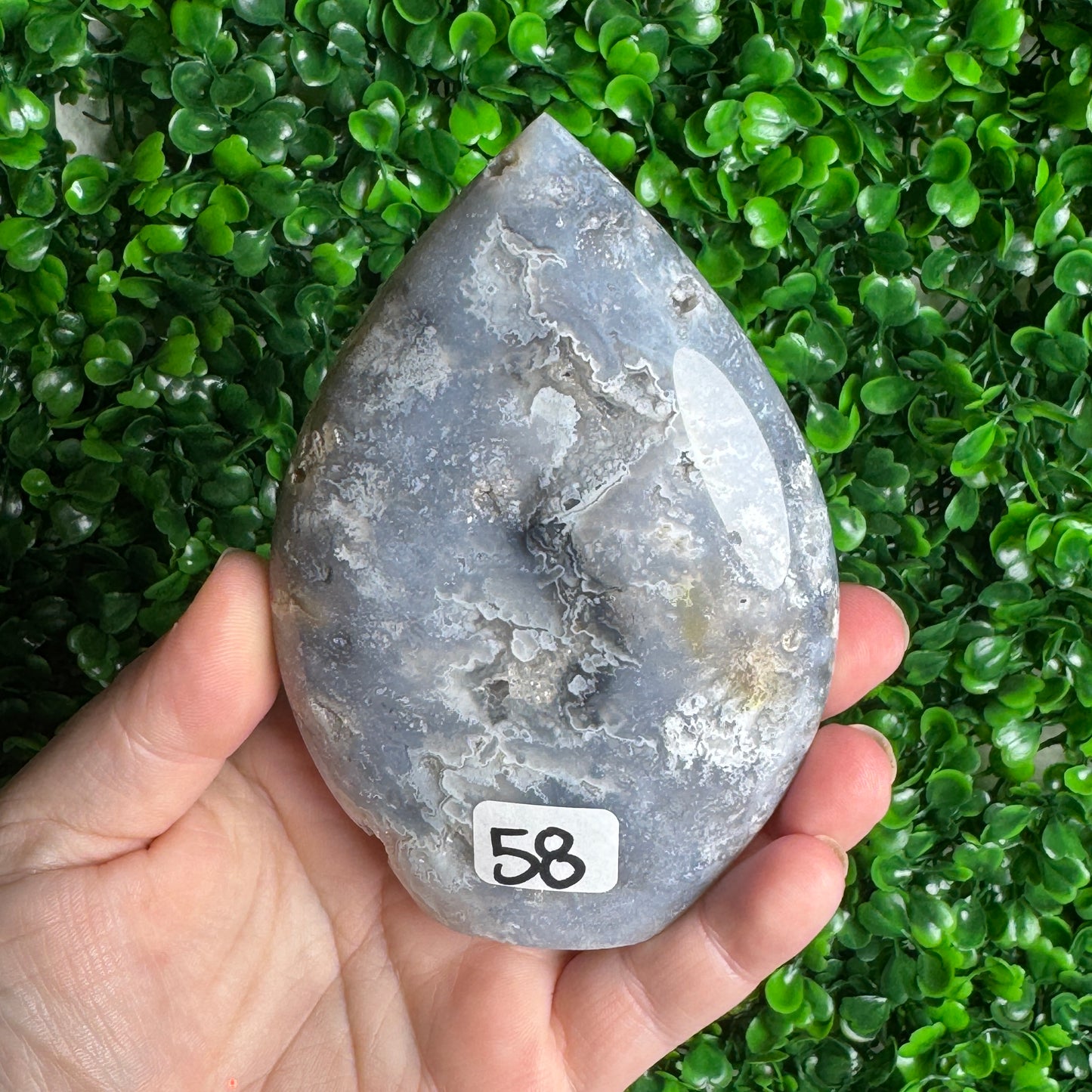 Blue Plume Agate Freeform