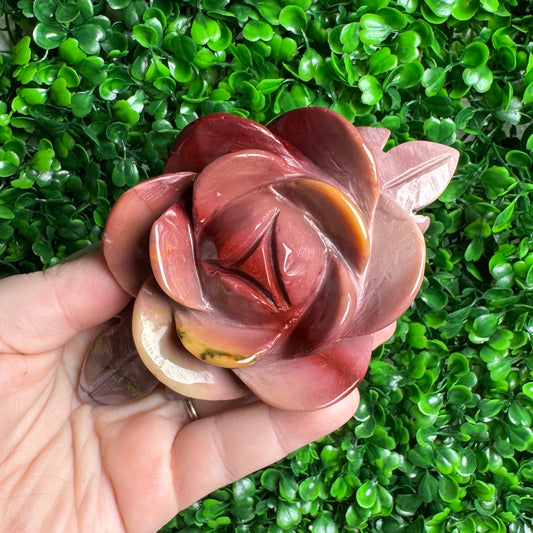 Mookaite Jasper Flower Carving