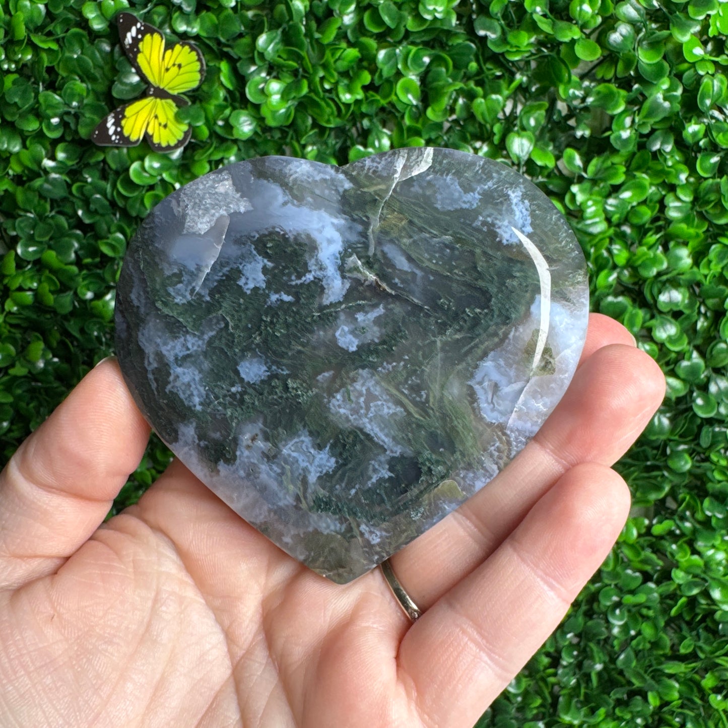 Moss Agate Bowl Carving