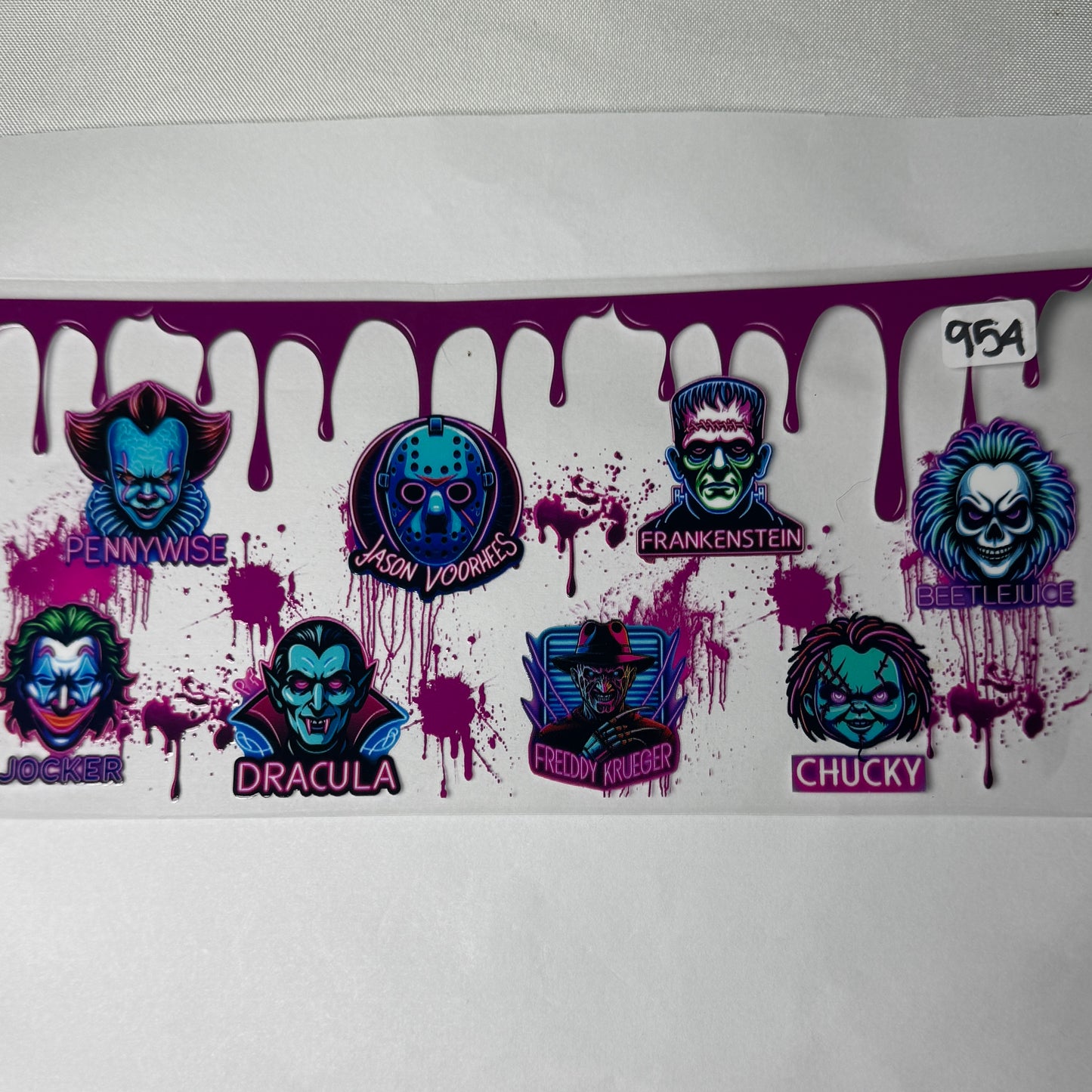 Spooky Characters UVDTF Cup Wraps