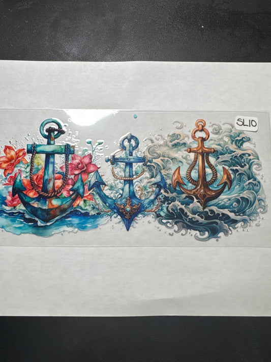 SL10 Anchors in the ocean uvdtf wrap