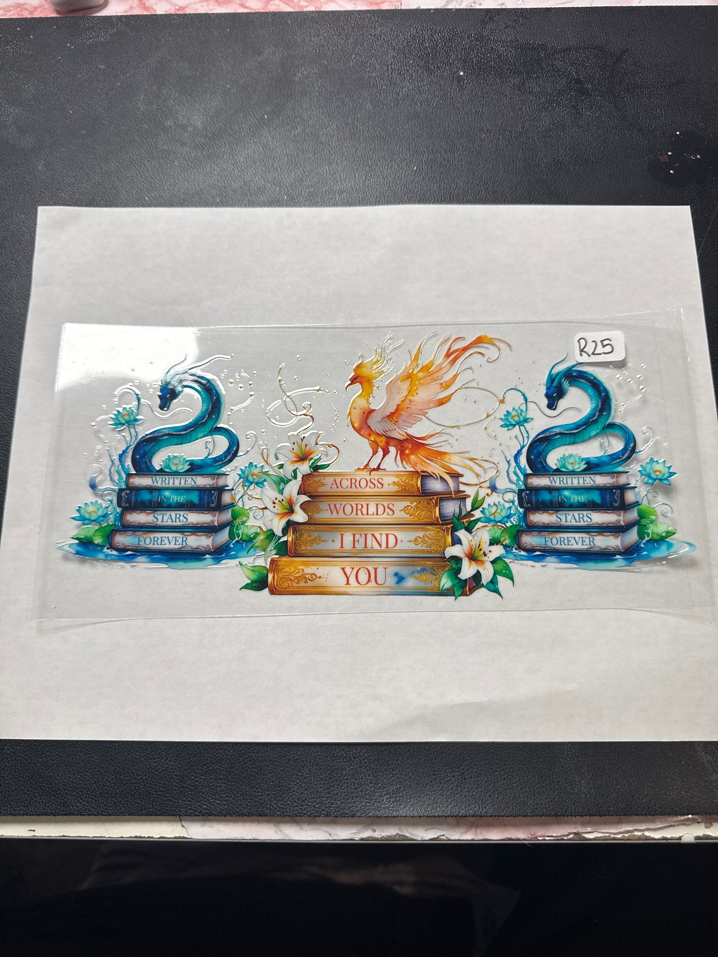 R25 Dragon phoenix book UVDTF wrap