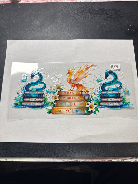 R25 Dragon phoenix book UVDTF wrap