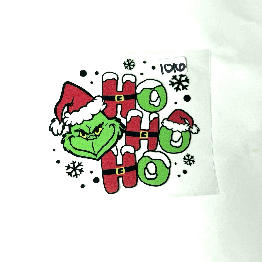 Grumpy Green Man Christmas UVDTF Cup Wraps