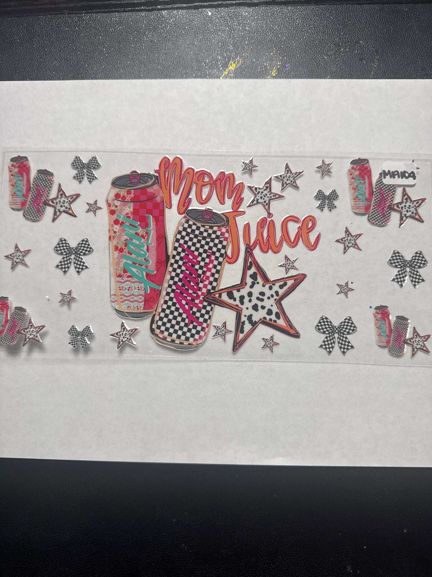MA104 Mom juice uvdtf wrap with bows and stars