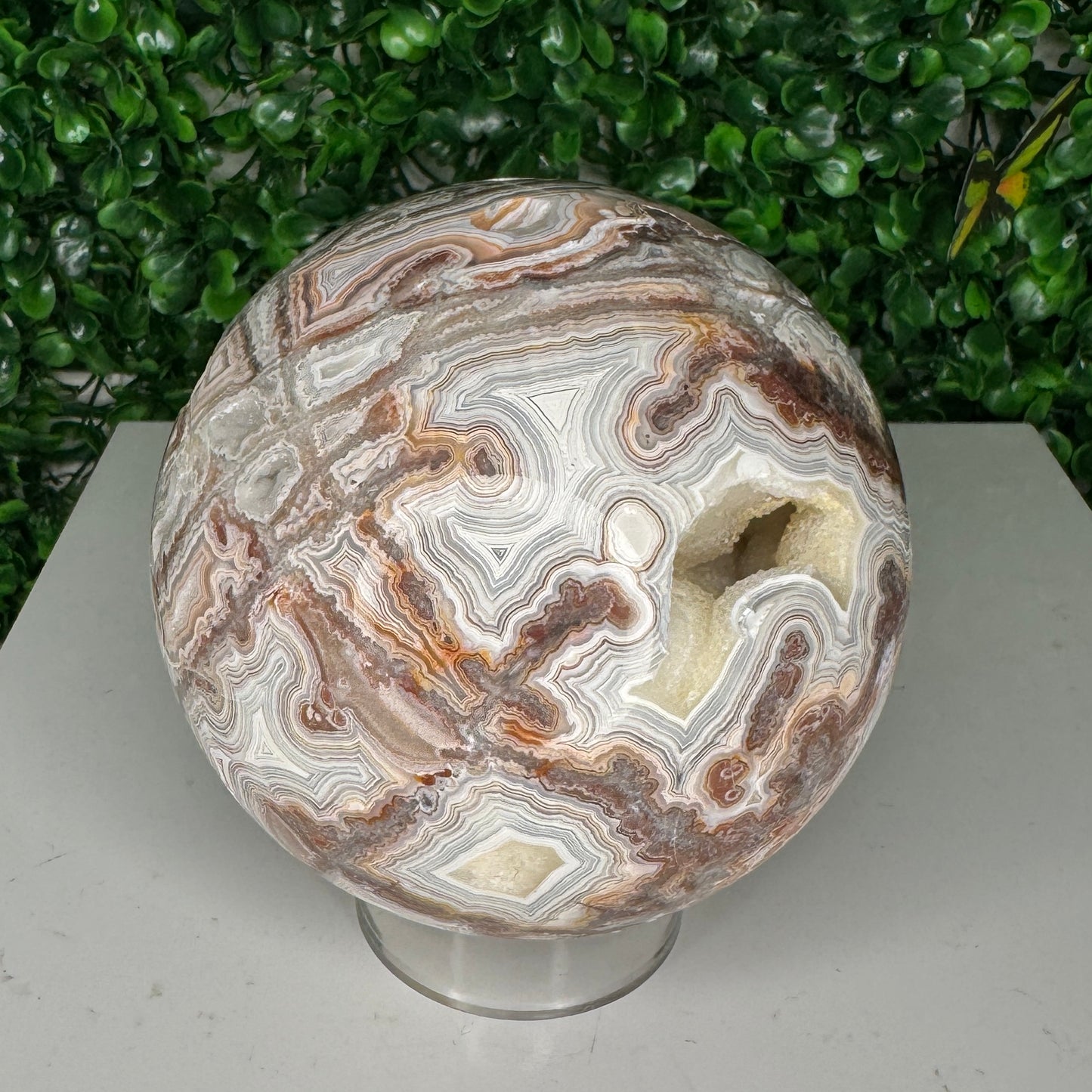 XL Mexican crazy lace agate sphere