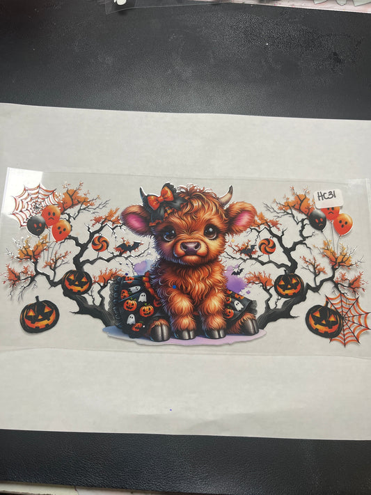 HC31 Highland Cow UVDTF Wrap