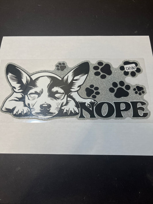 DG16 Dog Nope UVDTF Wrap