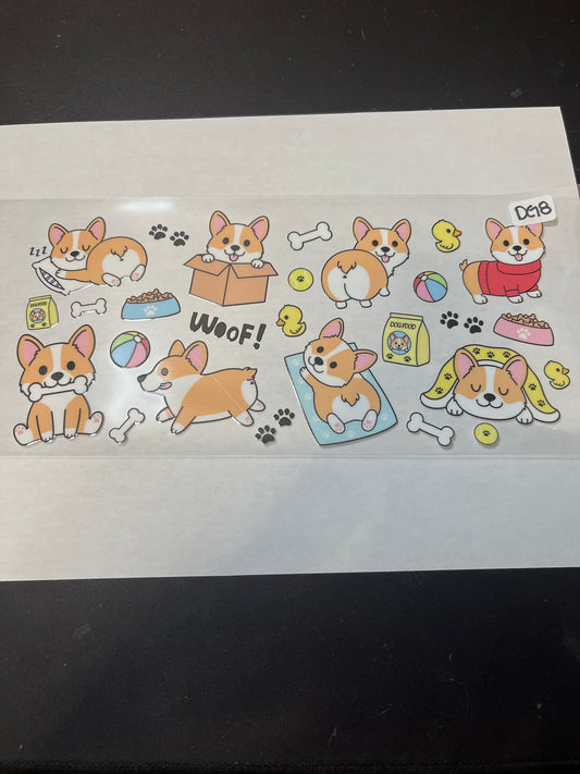 DG8 Funny Dog UVDTF Wrap