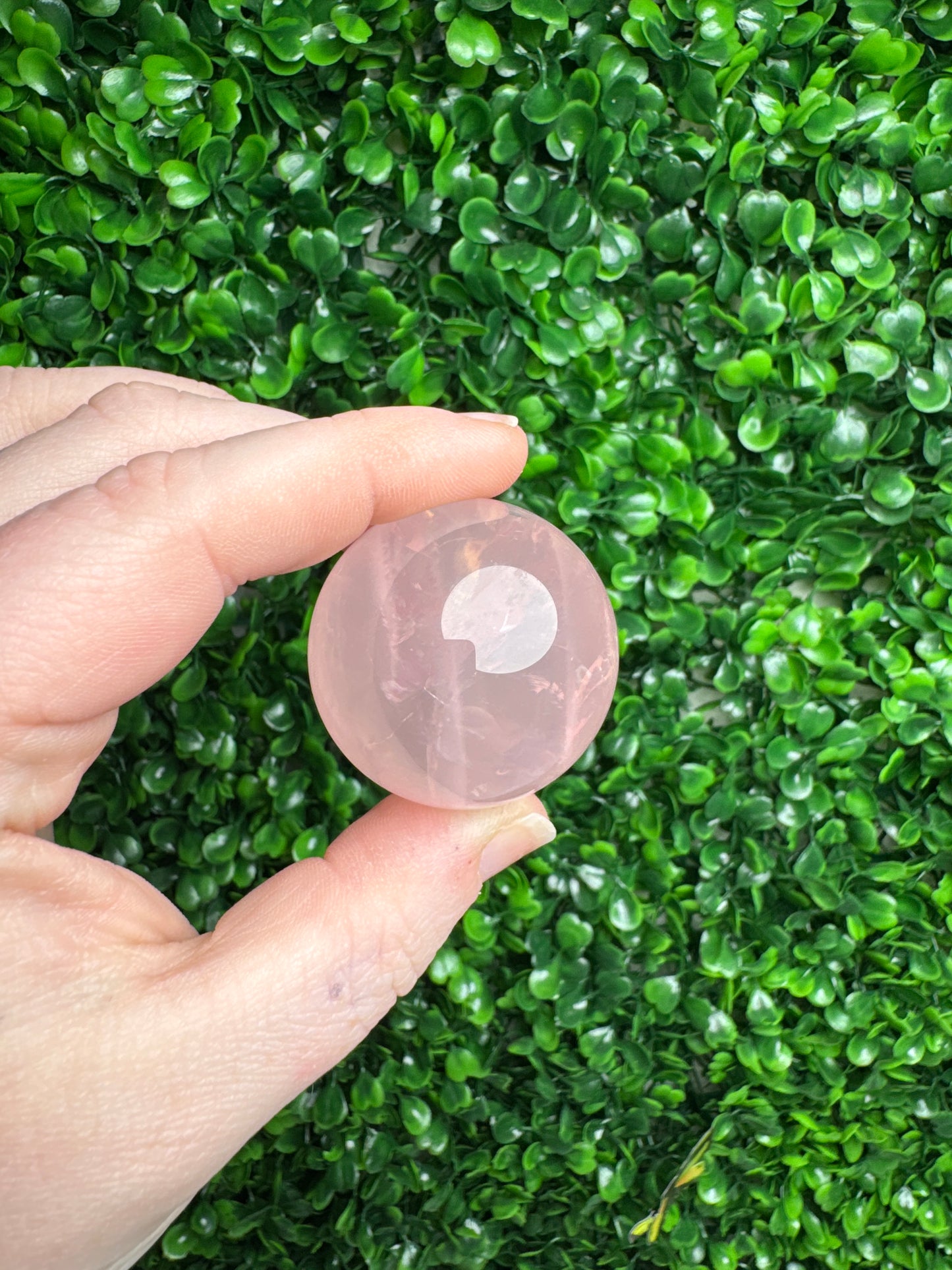 Star rose quartz sphere