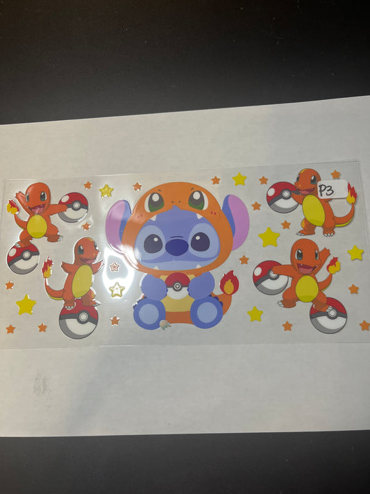 P3 Blue Character UVDTF Wrap