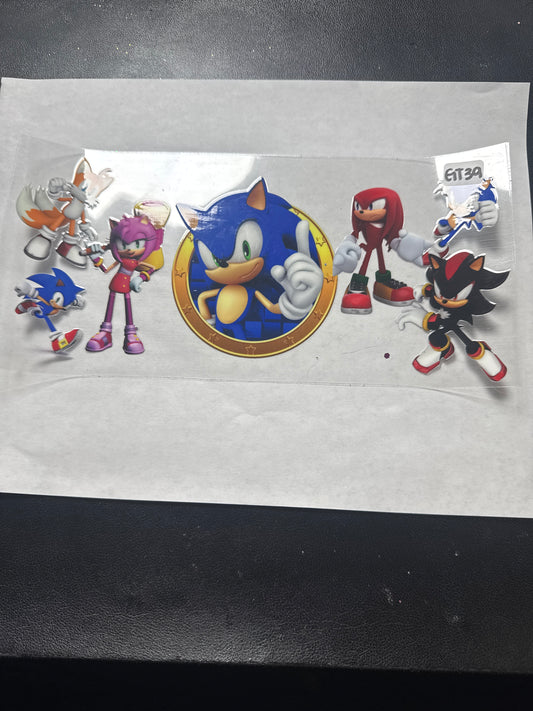 GT 39 Blue hedgehog gaming character uvdtf wrap
