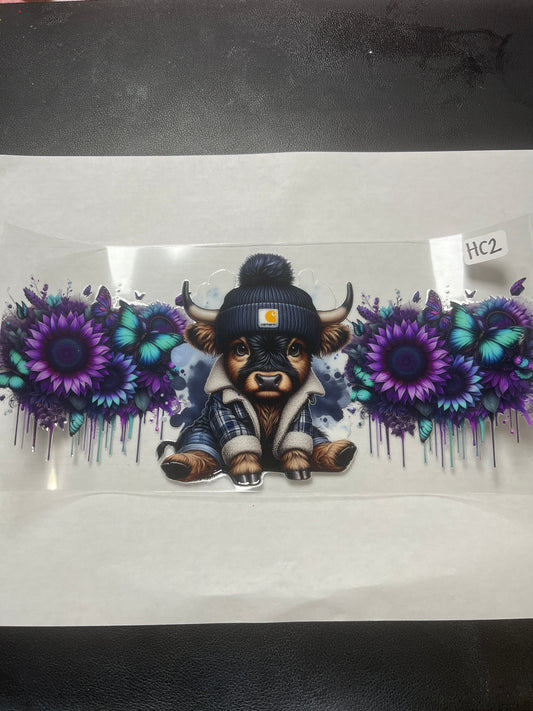 HC2 Highland Cow UVDTF Wrap