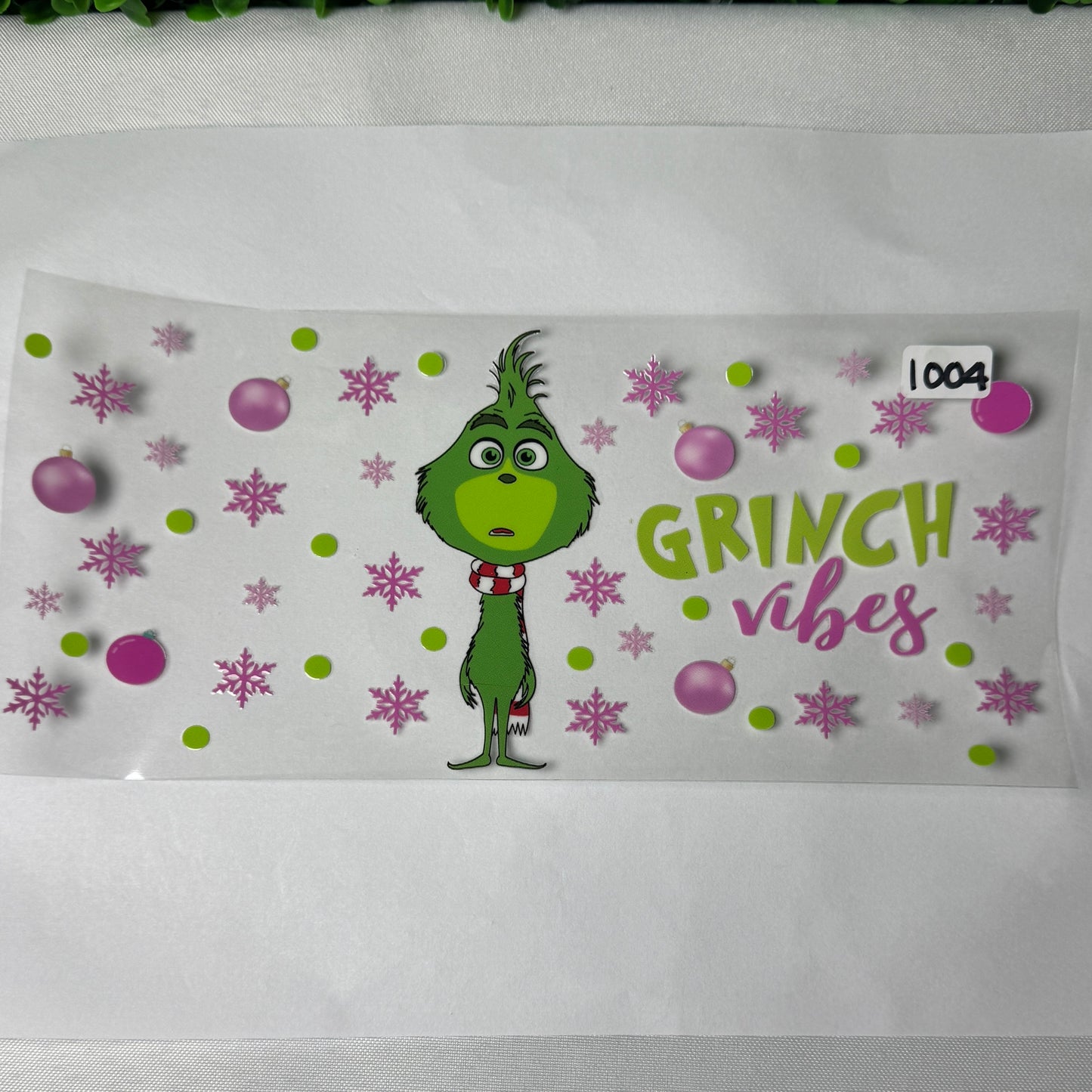 Grumpy Green Man Christmas UVDTF Cup Wraps