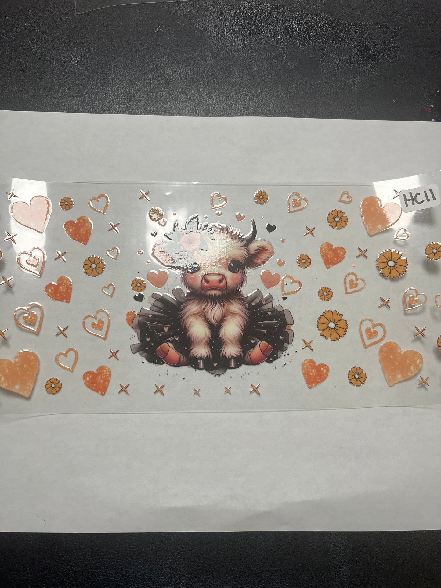 HC11 Highland Cow UVDTF Wrap