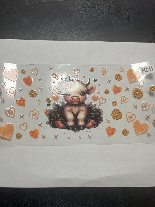 HC11 Highland Cow UVDTF Wrap