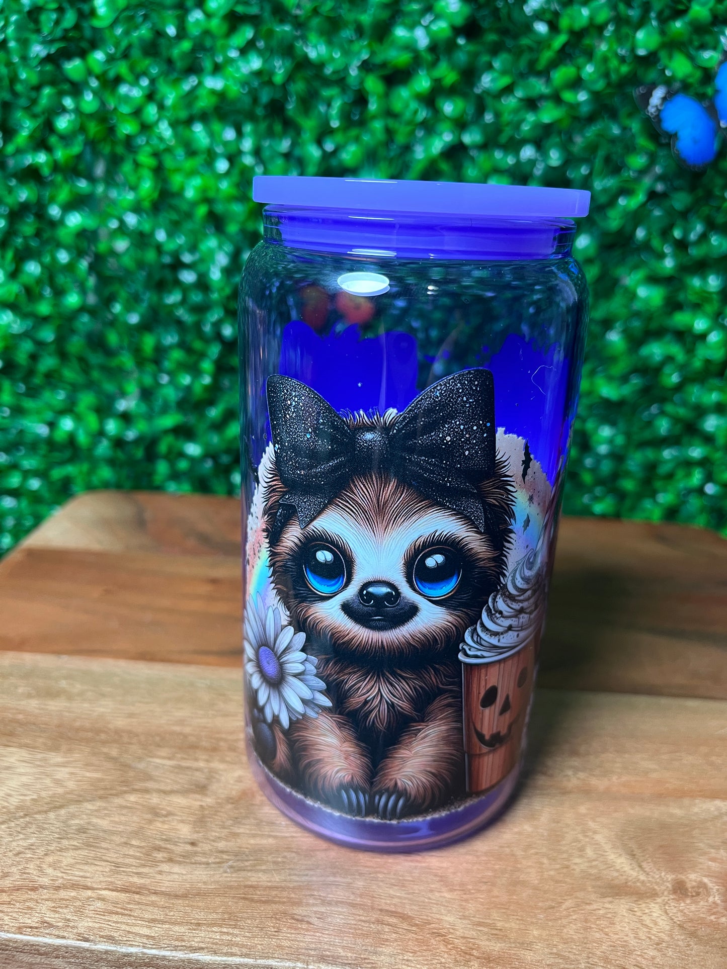 16oz Animal Halloween UVDTF Glass Cup