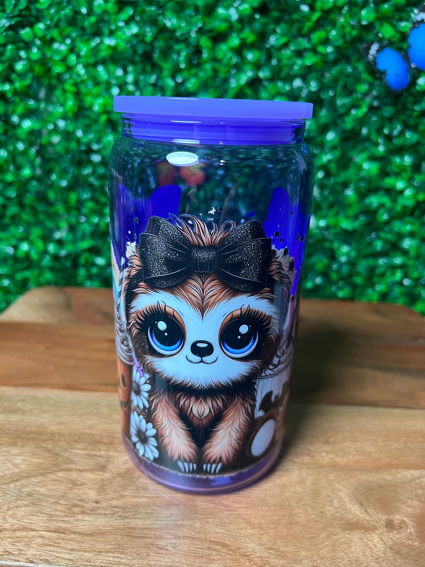 16oz Animal Halloween UVDTF Glass Cup