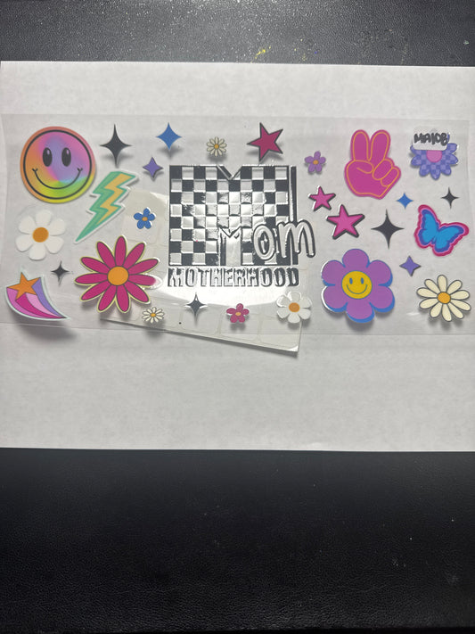 MA108 Mom uvdtf wrap with flowers stars and lightning bolts