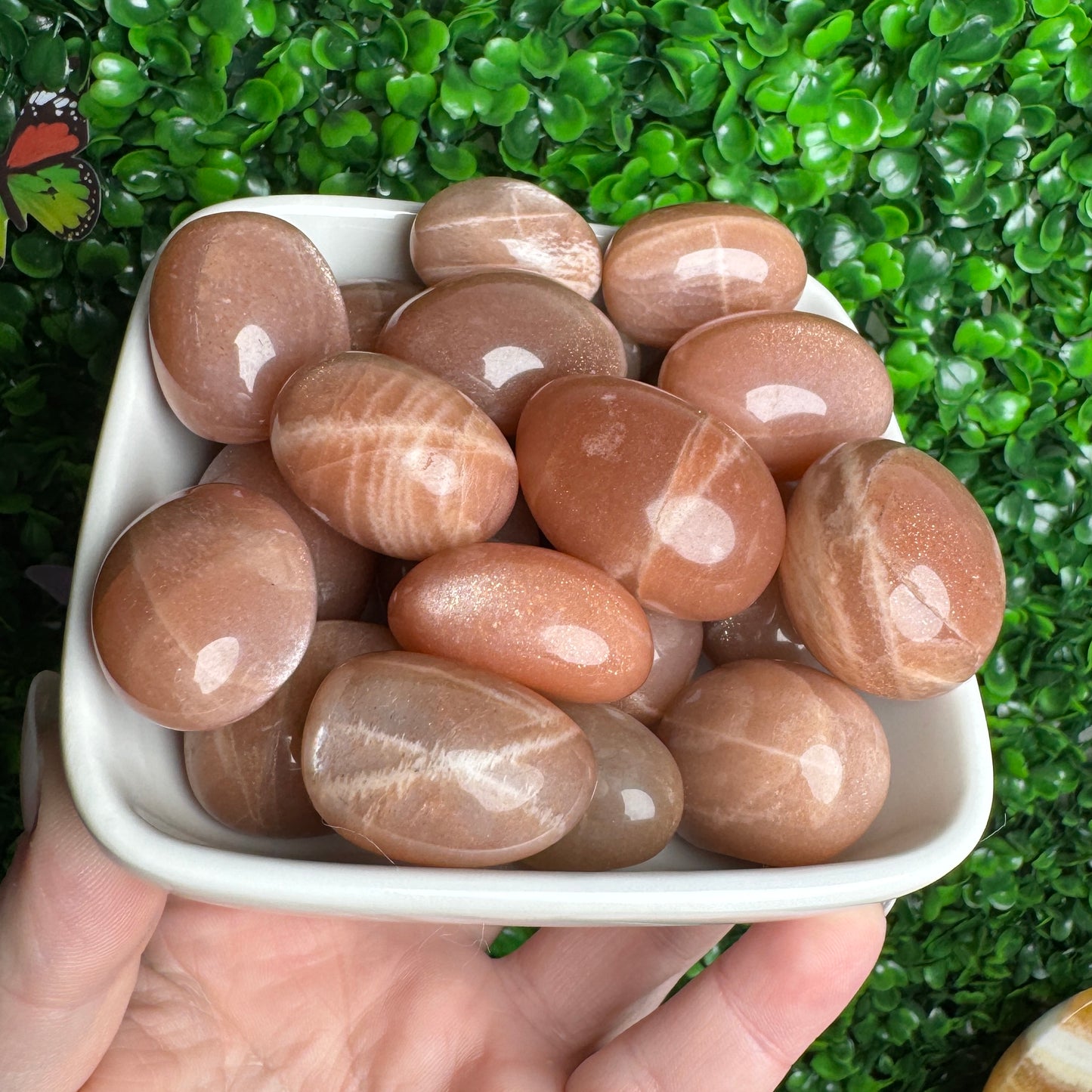 Large Peach moonstone with sunstone Tumbles