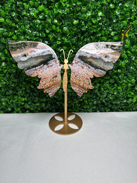 Statement Sea Jasper Wings Carvings