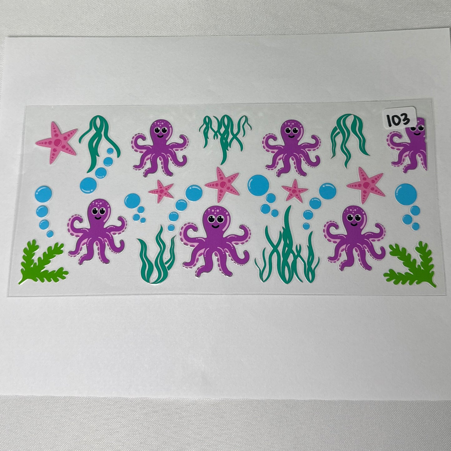 Ocean/Turtle UVDTF Cup Wraps