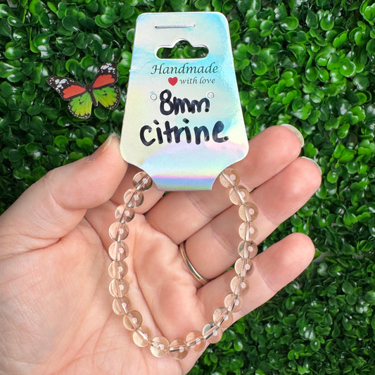8mm Citrine Bracelet
