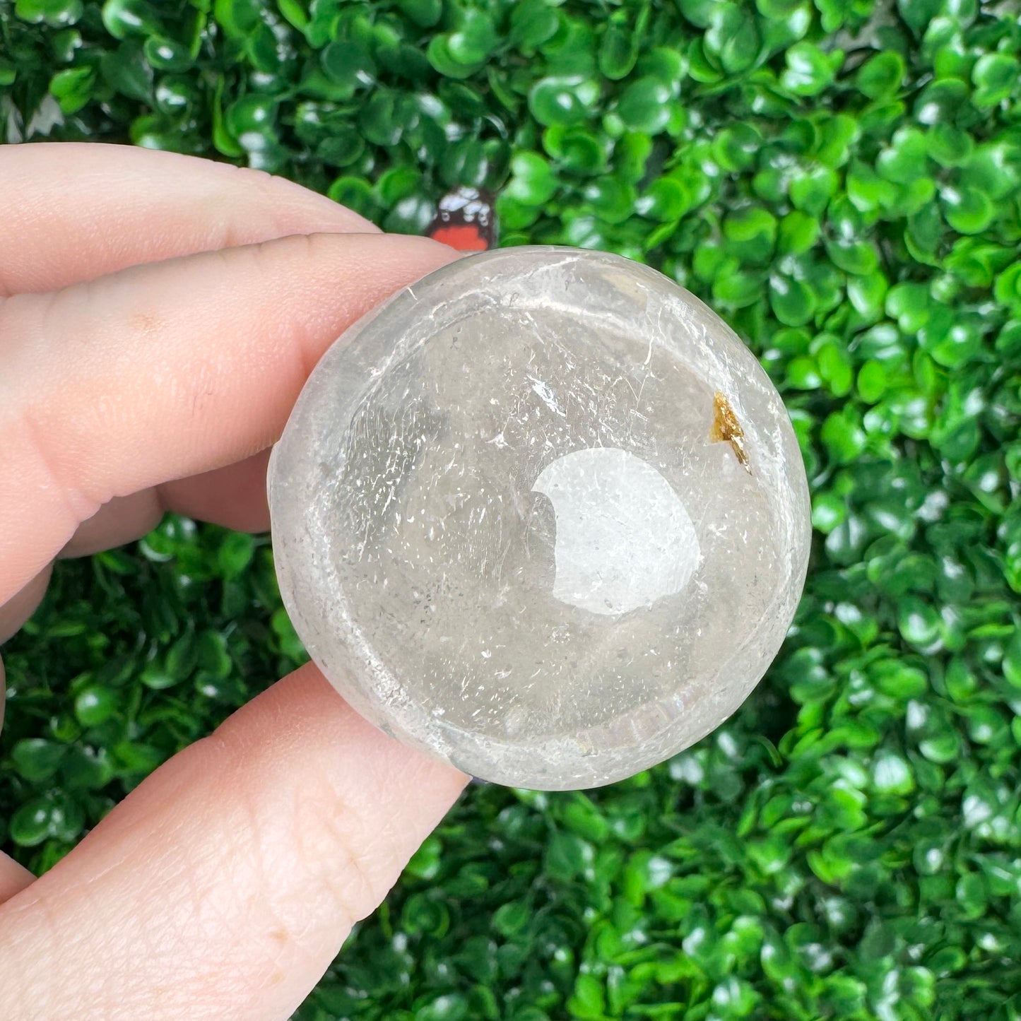 Clear Quartz mushroom carving