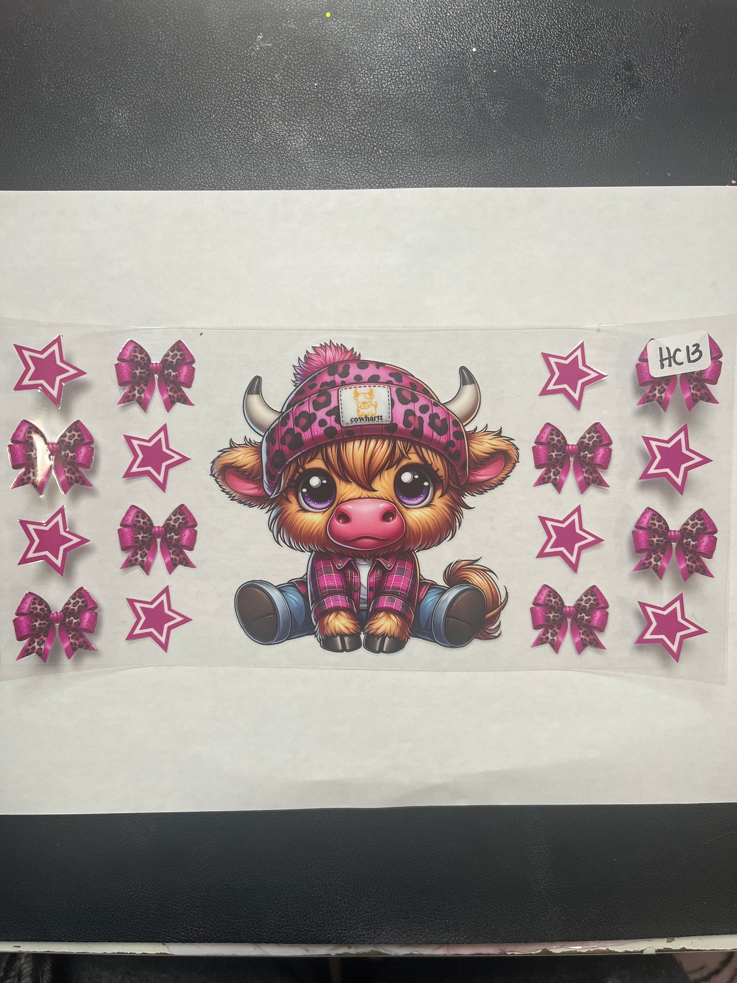 HC13 Highland Cow UVDTF Wrap