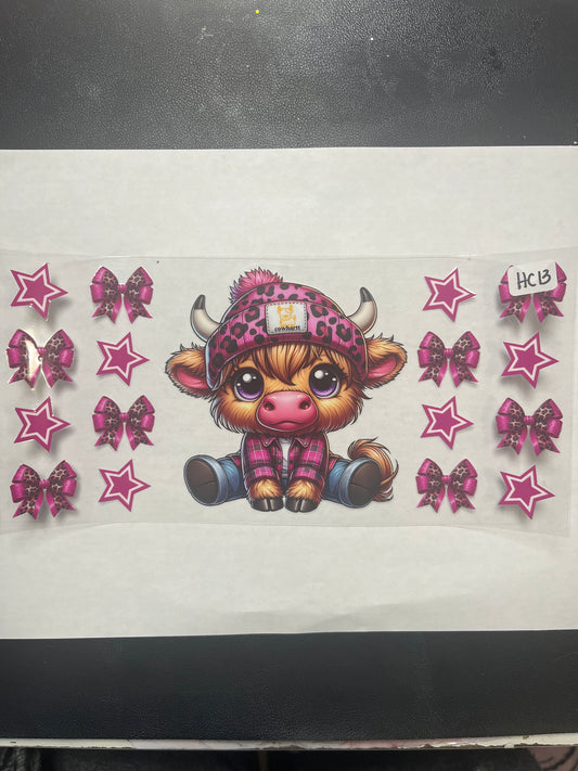HC13 Highland Cow UVDTF Wrap
