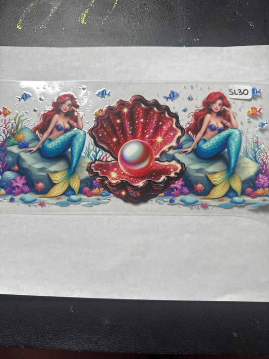 SL30 mermaid with clam pearl uvdtf wrap