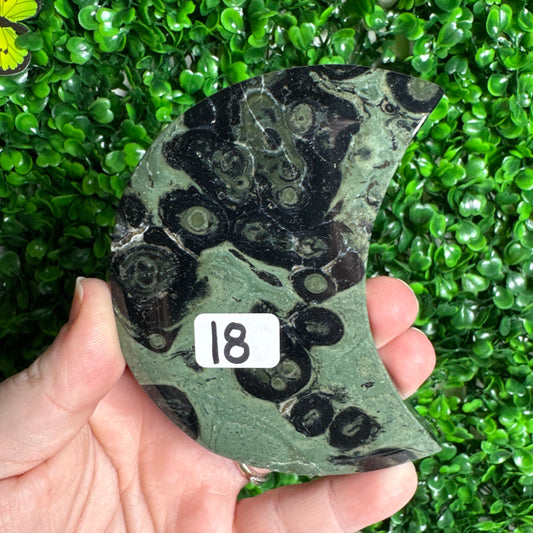 Kambaba Jasper Moon Carvings