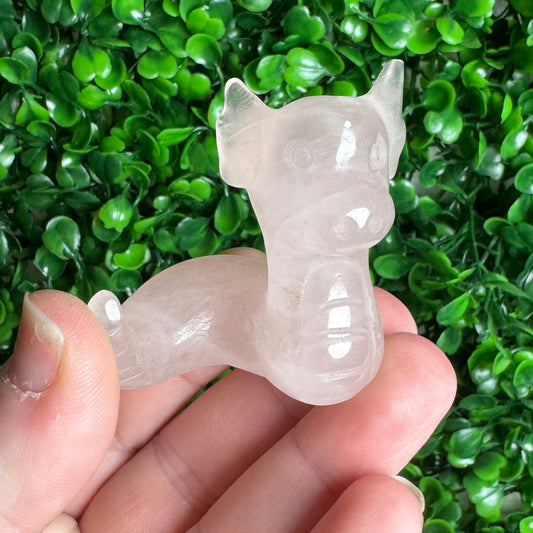 Rose Quartz Poke Carving