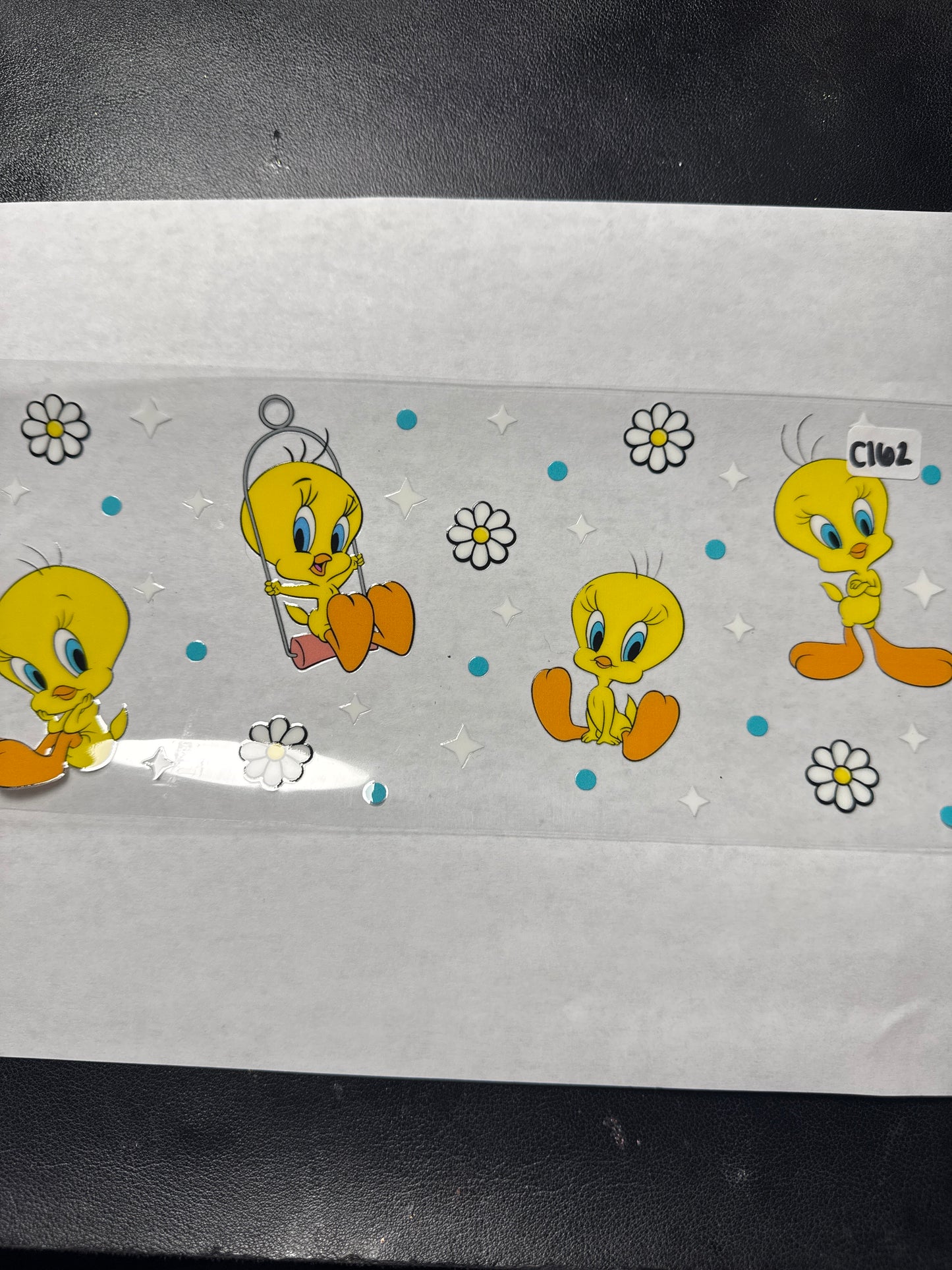 C162 yellow birds and flowers uvdtf wrap