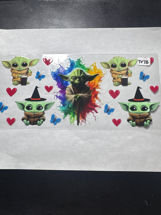 TV 78 Green character uvdtf wrap