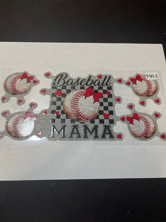 MA3 Baseball Mama UVDTF Wrap