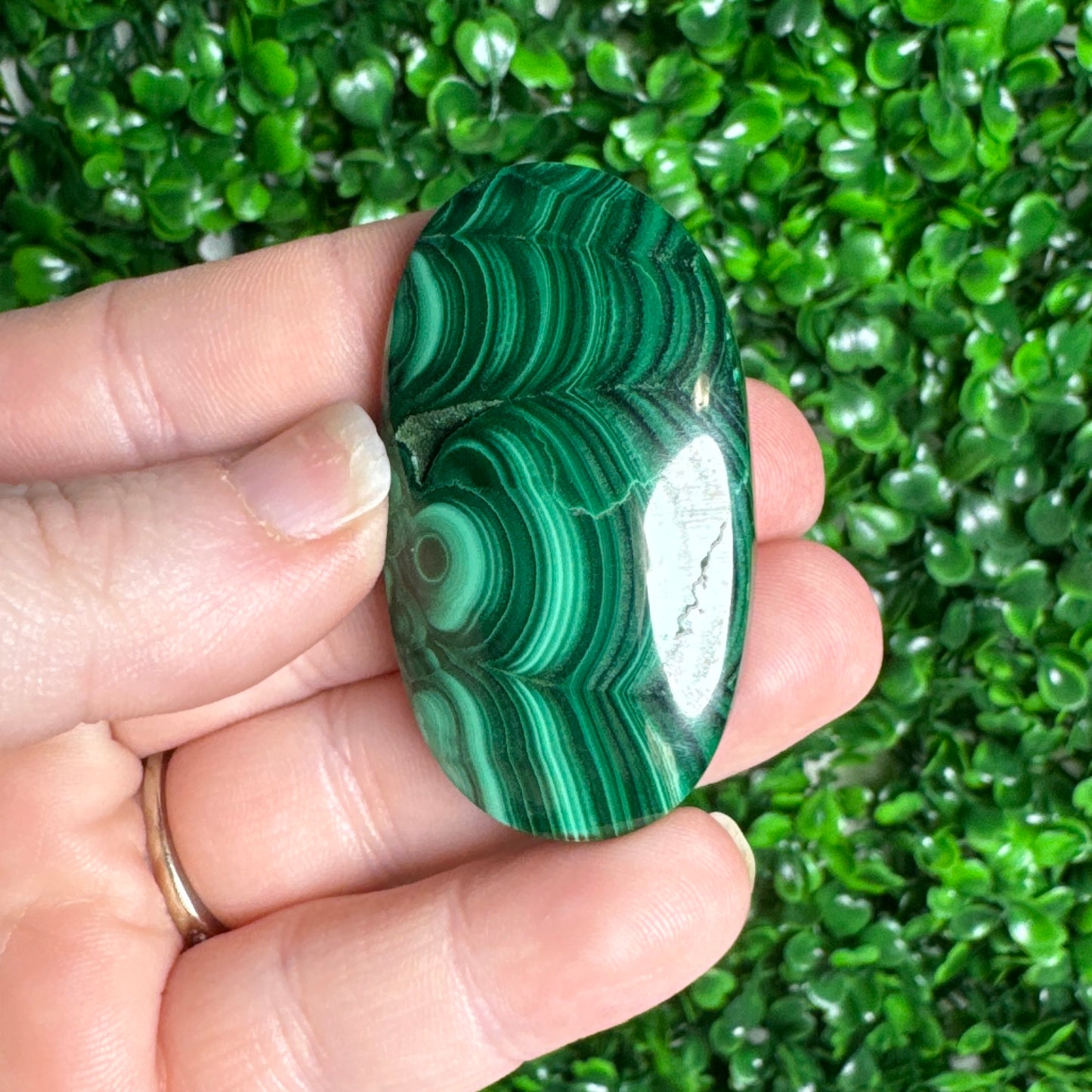 Malachite Palm Stones