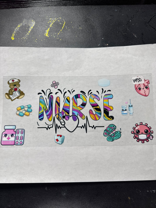 W 50 colorful nurse uvdtf wrap