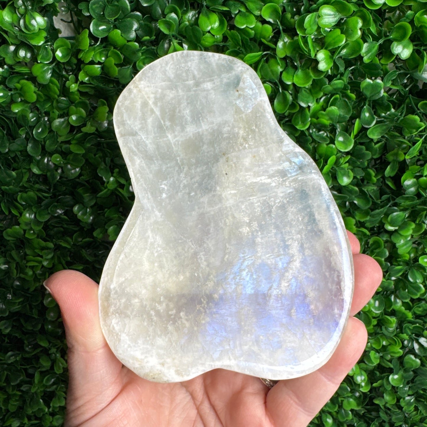 White moonstone bowl carving