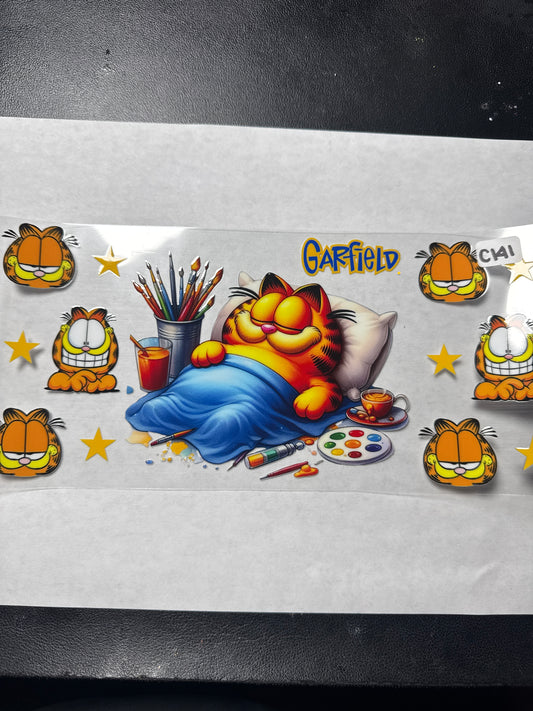 CW141 orange cat character uvdtf wrap
