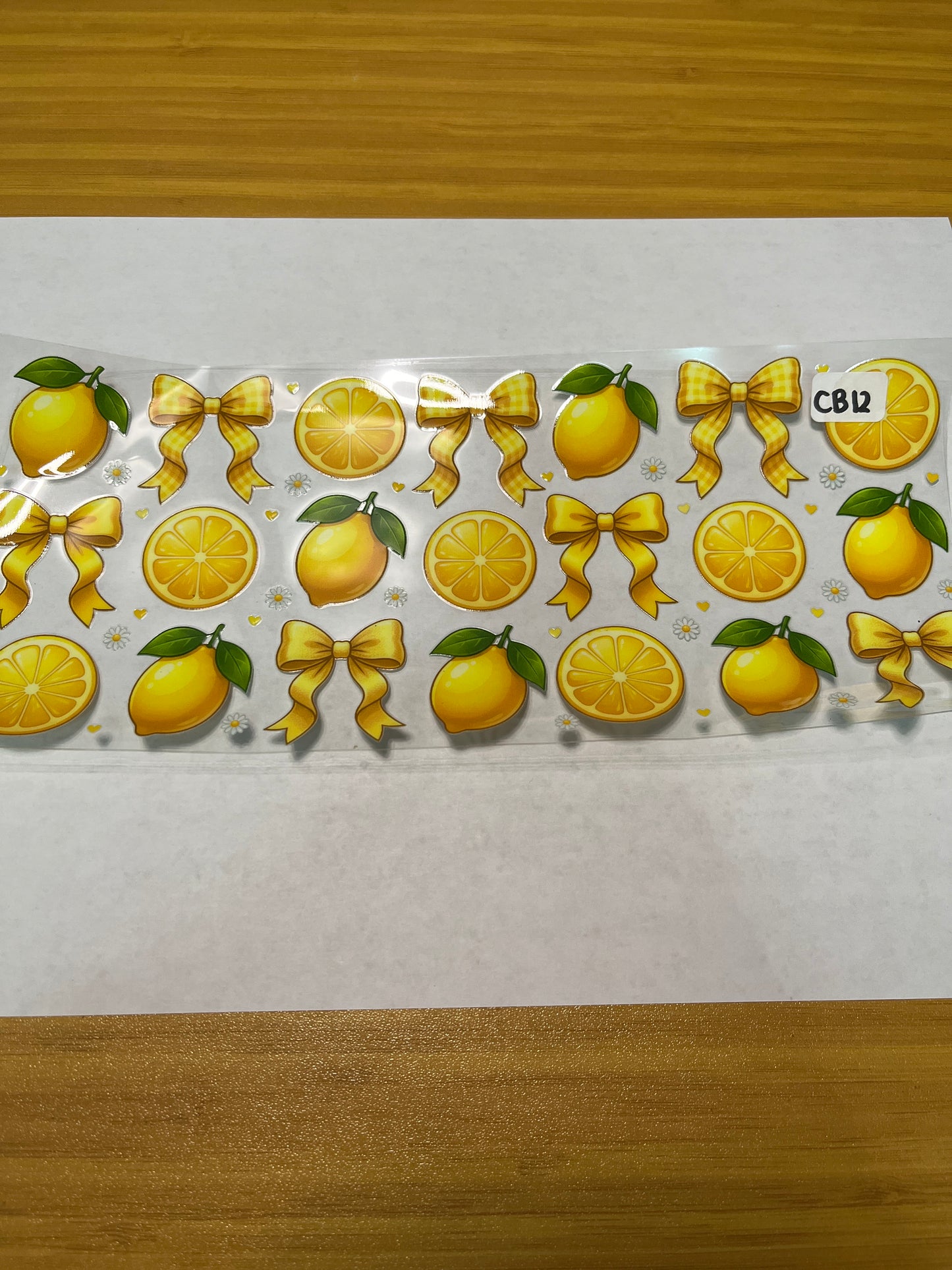 CB12 Food Lemon Ribbon UVDTF Wrap