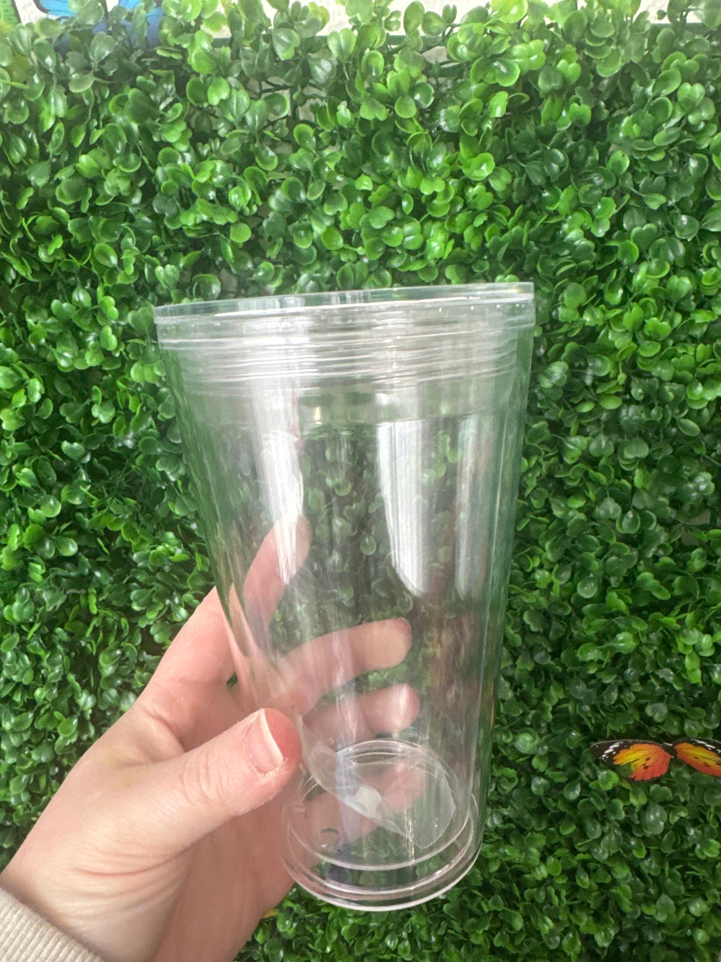 16oz acrylic snowglobe tumbler cup