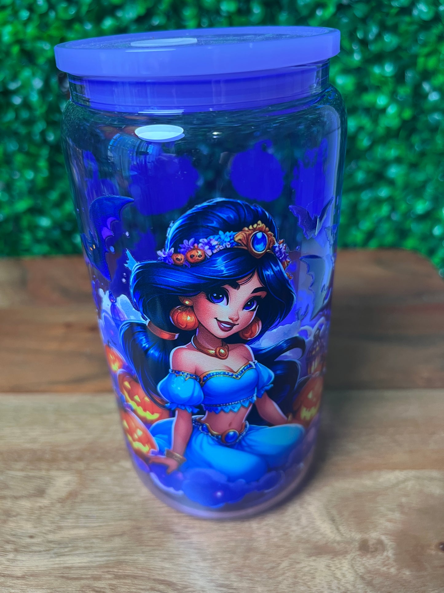 16oz Girl Character UVDTF Glass Cup