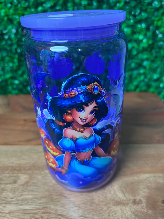 16oz Girl Character UVDTF Glass Cup