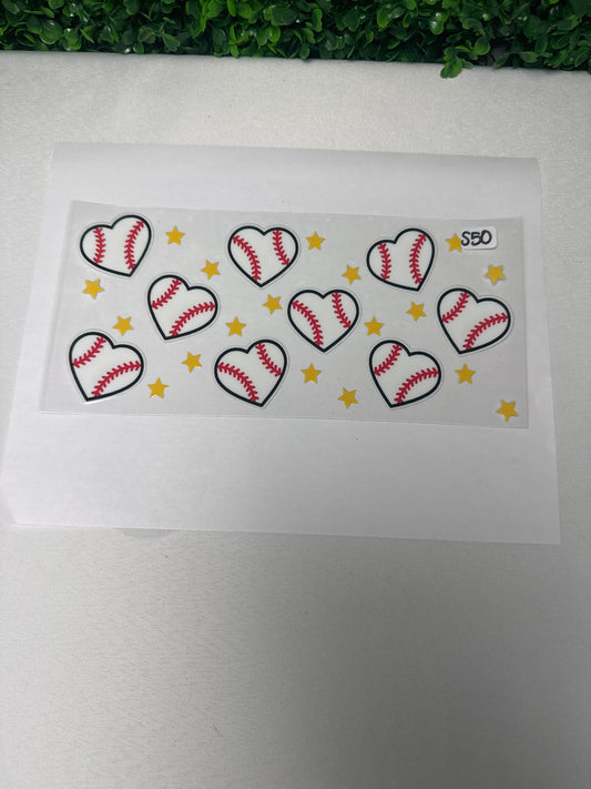 S50 Baseball Sports UVDTF wrap