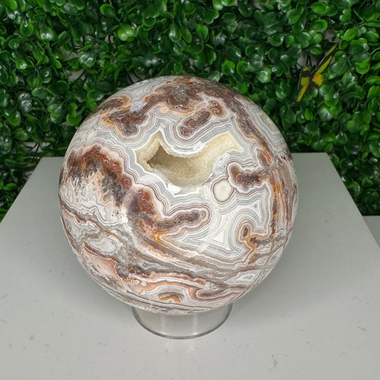 XL Mexican crazy lace agate sphere