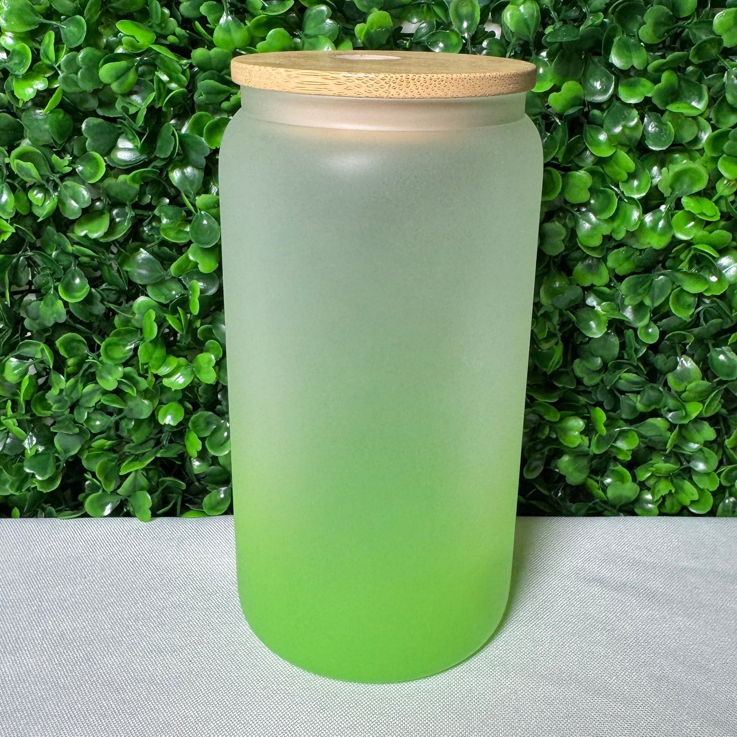 16oz Colored Frosted Glass Cups